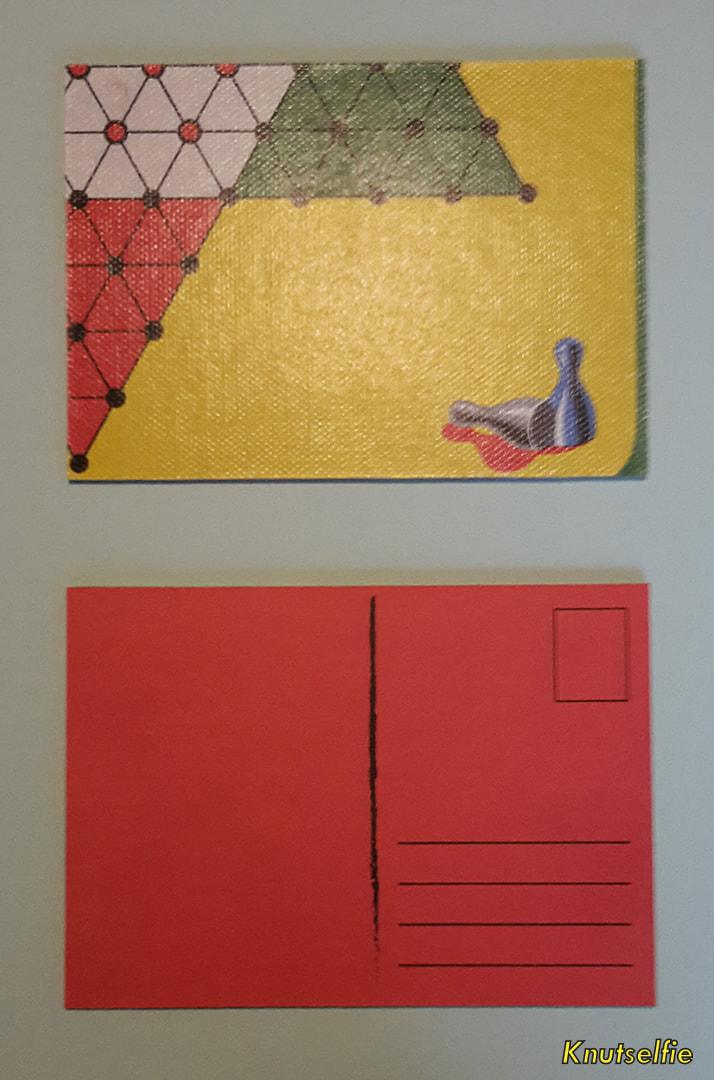 Ansichtkaarten gemaakt van bordspellen