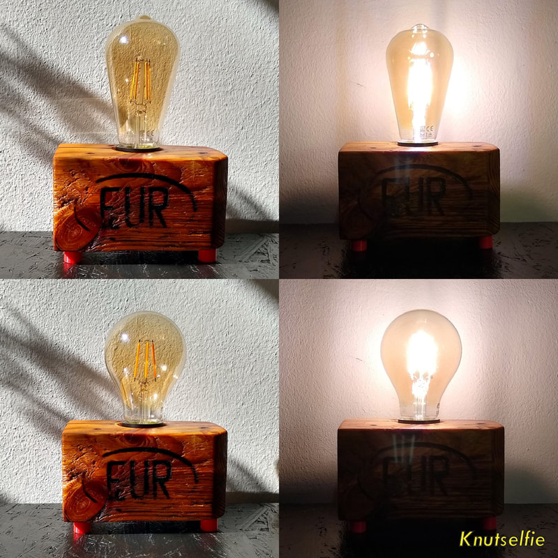 Palletlamp (met verschillende spaarlampen erin)