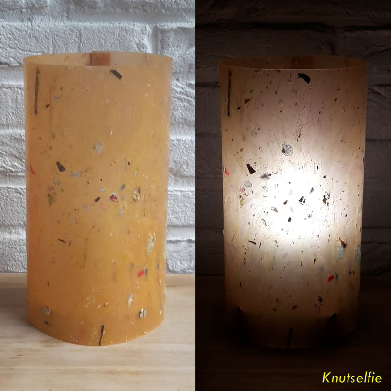 Tafellamp van gereycled plastic 