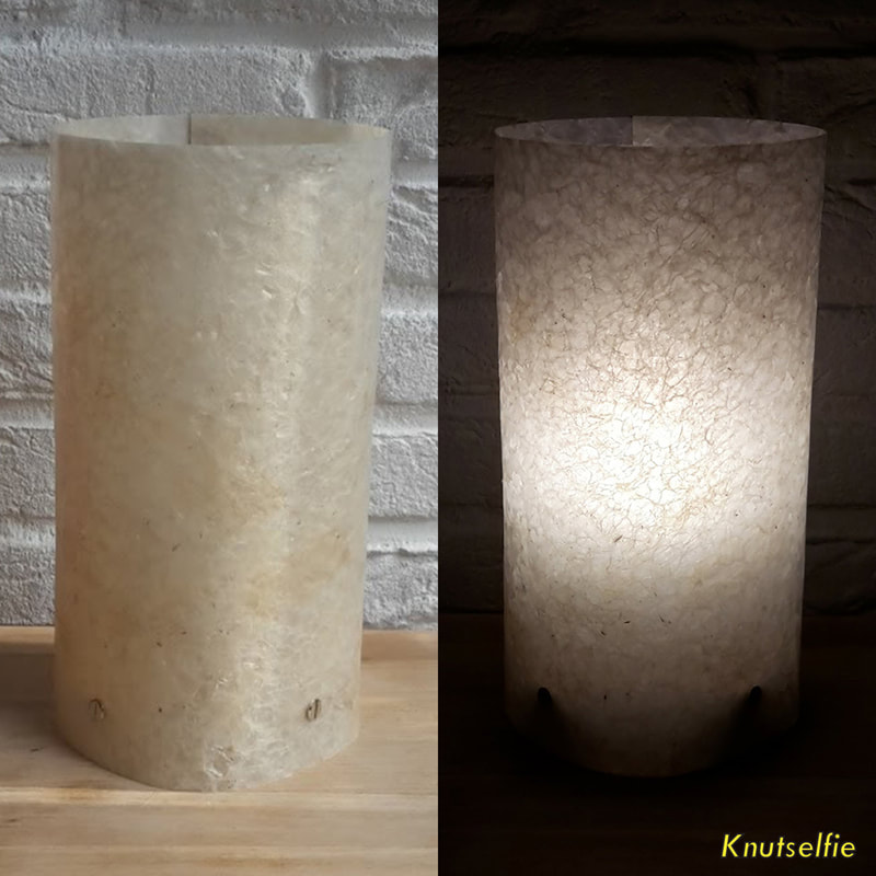 Tafellamp van gereycled plastic (bubblewrap)